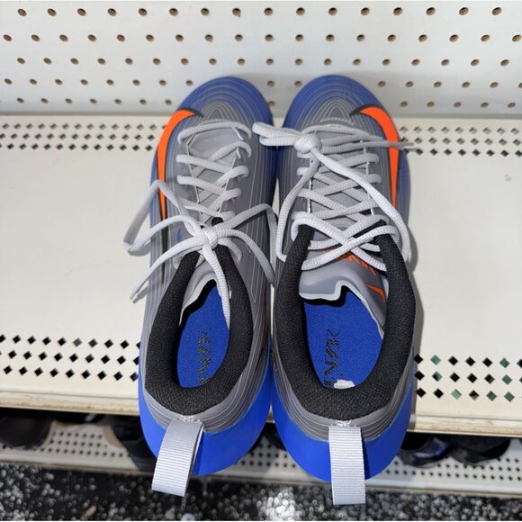Nike Vapor Speed 3 Mens Football Cleats Size 10.5 Gray Blue Orange FB3303-001 - Picture 2 of 8